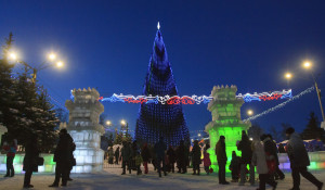 Открытие елки на площади Сахарова, 29 декабря 2018 года.