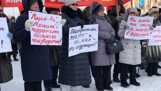 Митинг против закрытия предприятий Рубцовска.
