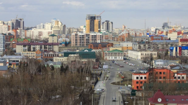 Вид на Барнаул. Новостройки.