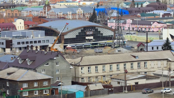 Вид на Барнаул. Старый базар. Вид на Барнаул. Старый базар.