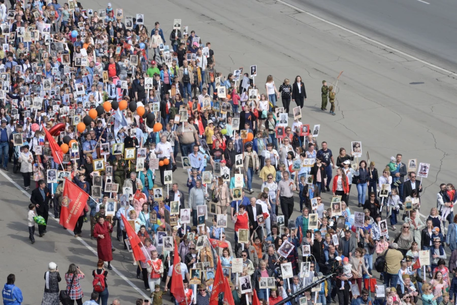 &quot;Бессмертный полк&quot; в Барнауле. 2019 год.