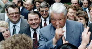 Борис Ельцин беседует с народом