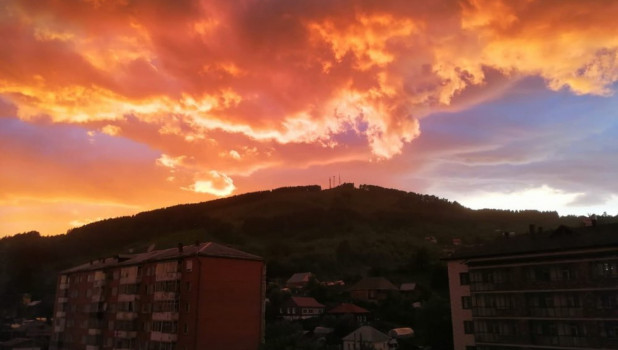 Закат в Горно-Алтайске.