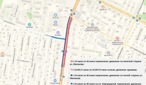 Частичное ограничение движения транспорта на улице Малахова