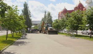 Благоустройство проспекта Ленина в Барнауле.