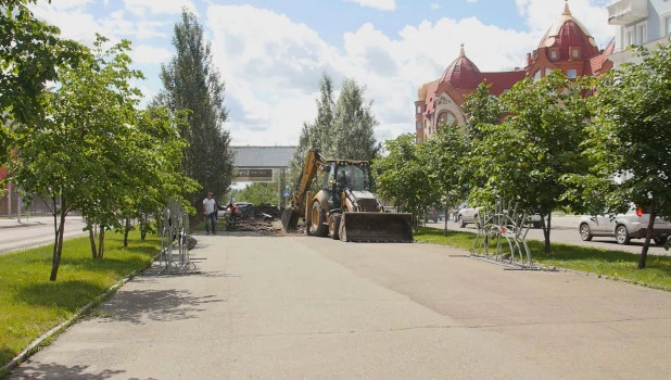 Благоустройство проспекта Ленина в Барнауле.