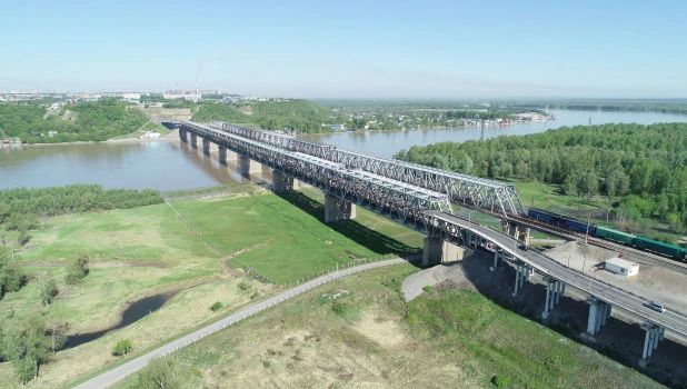 Старый мост в Барнауле.