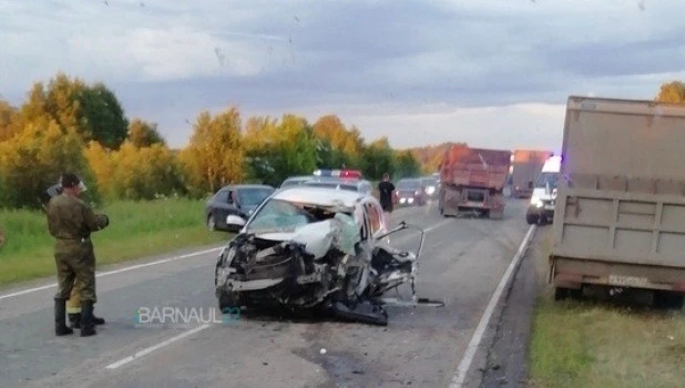 ДТП перед Крутихой  9 июля 2019 года.