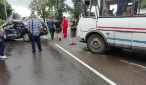 ДТП с пассажирским автобусом в Бийске.