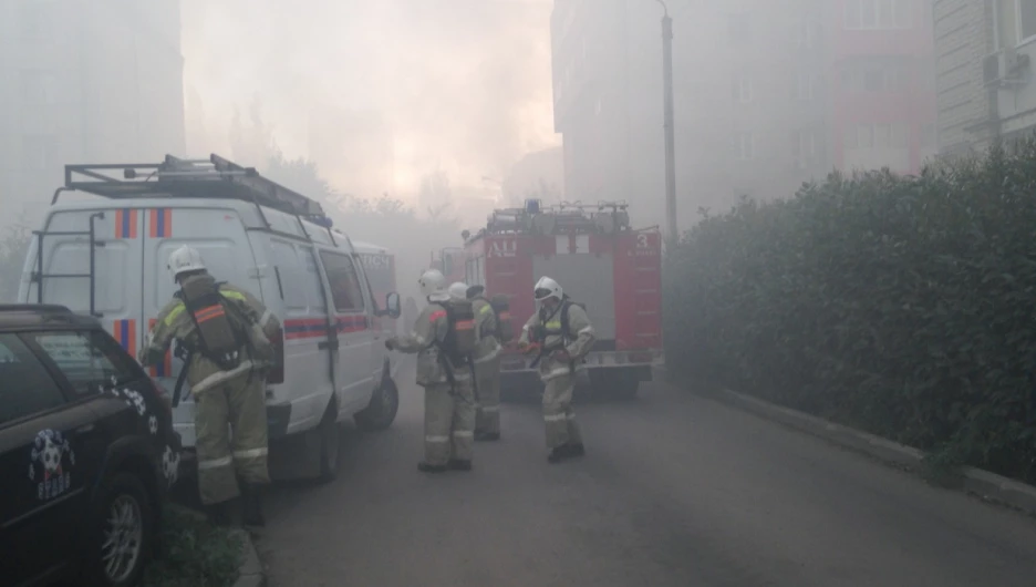 Пожар в Барнауле 10 июля 2019 года.