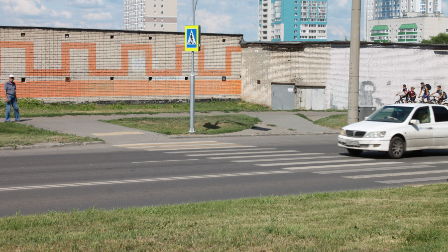 У пешеходных переходов Барнаула.