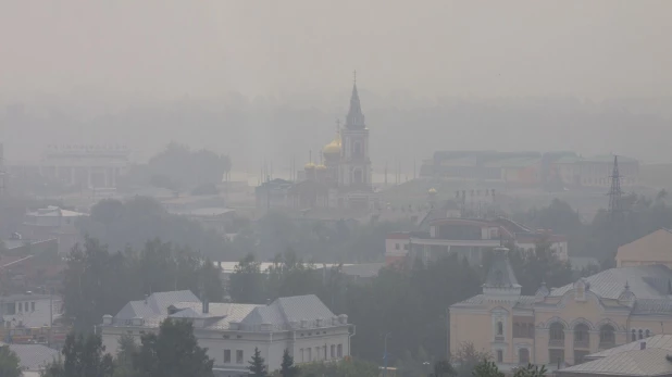 Смог в Барнауле. Июль 2019.