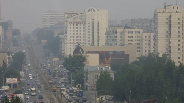 Смог в Барнауле. Июль 2019.