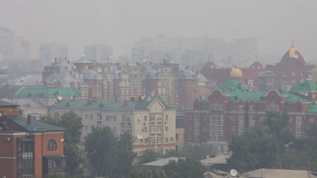 Смог в Барнауле. Июль 2019.