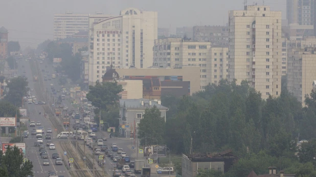 Смог в Барнауле. Июль 2019.