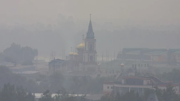 Смог в Барнауле. Июль 2019.