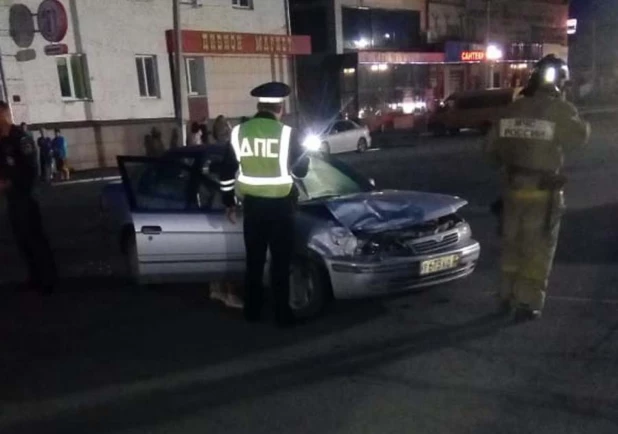 ДТП с участием полицейской машины в центре Бийска. 