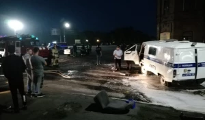 ДТП с участием полицейской машины в центре Бийска. 