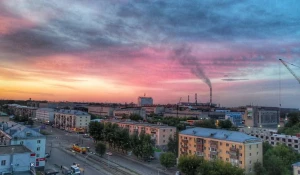 Закат в Барнауле.