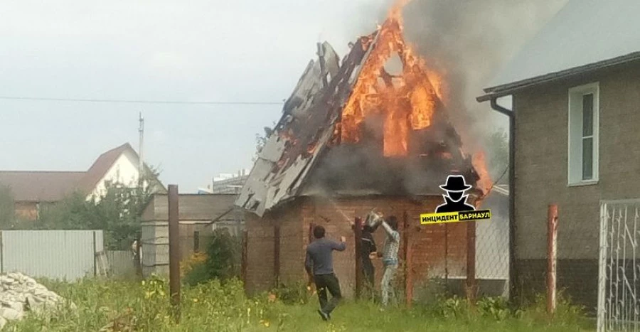 Пожар в бане в поселке Лесной.