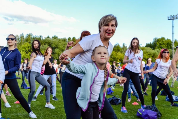 Массовая городская тренировка в Парке спорта Алексея Смертина.