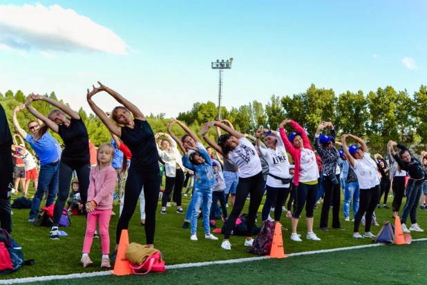 Массовая городская тренировка в Парке спорта Алексея Смертина.