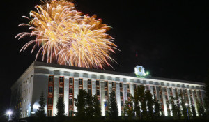 Салют на День города в Барнауле.