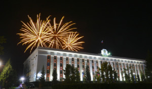 Салют на День города в Барнауле.