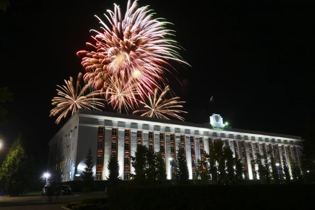 Салют на День города в Барнауле.