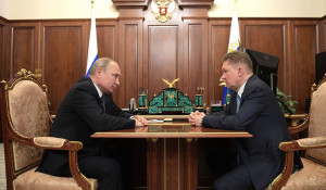Встреча Владимира Путина и Алексея Миллера. 