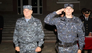 В Барнауле встретили полицейских после командировки на Кавказ.