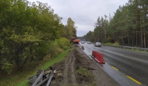 На объездной дороге в Барнауле.