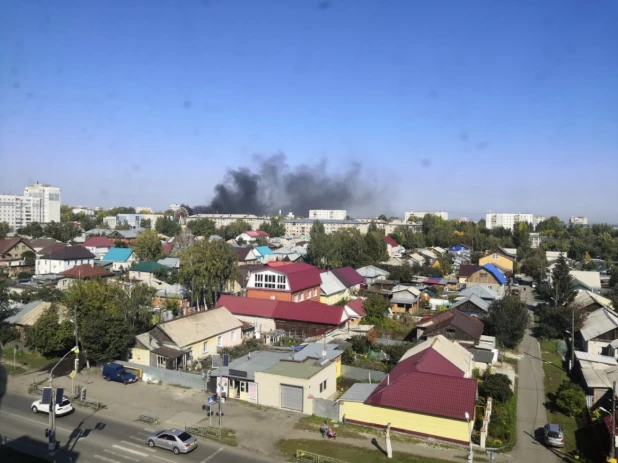 Пожар в парке "Арлекино".