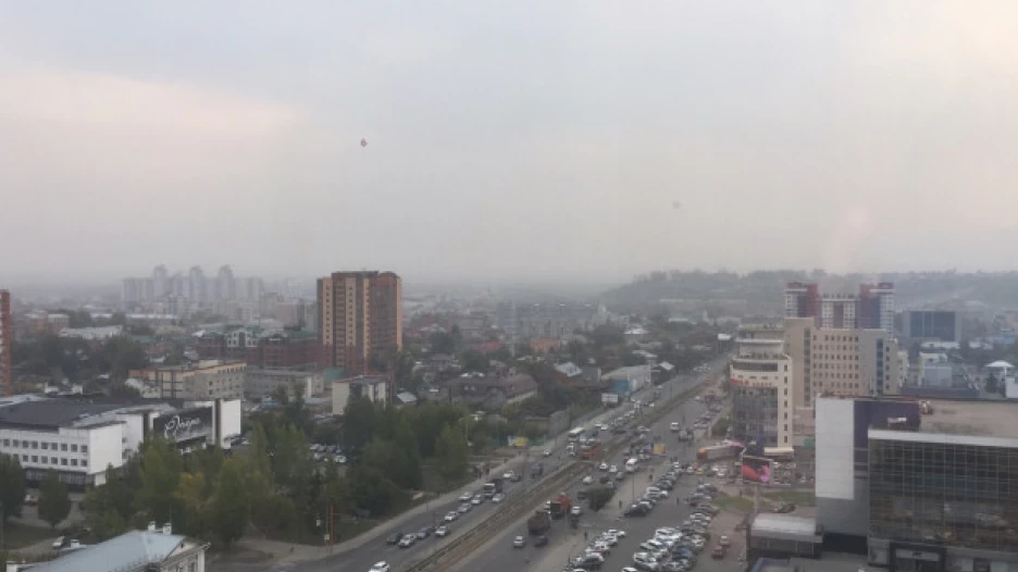 Дымка над Барнаулом.