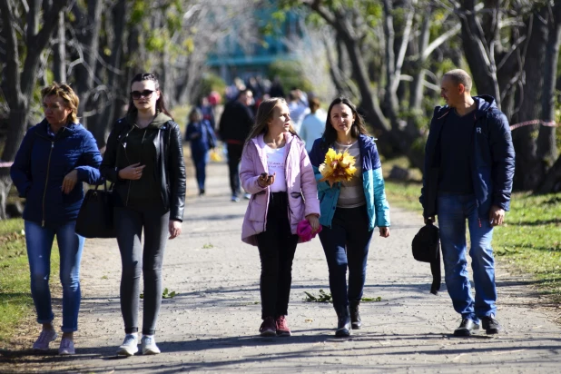 В барнаульском дендрарии 