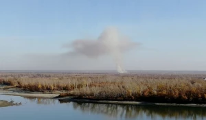 Рядом с Барнаулом горят поля.