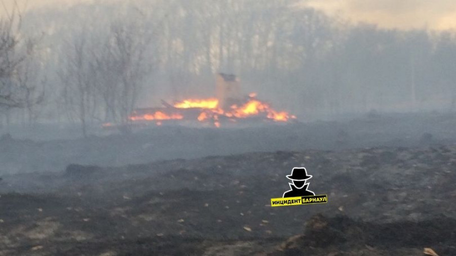 Пожар в Калманском районе.