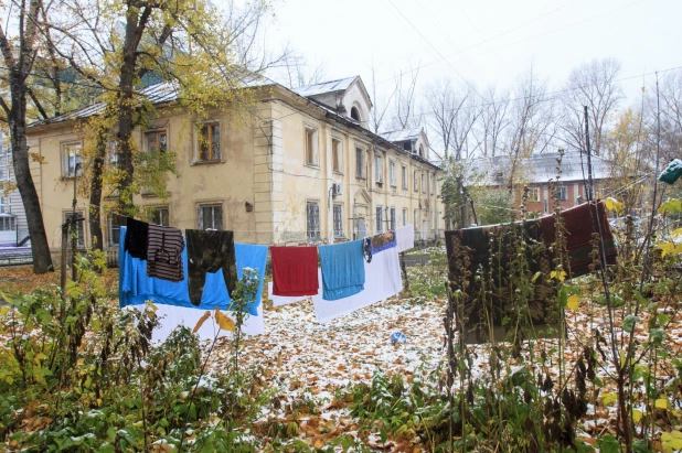 Первый снег в Барнауле. 