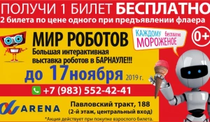 Интерактивная выставка Мир роботов.
