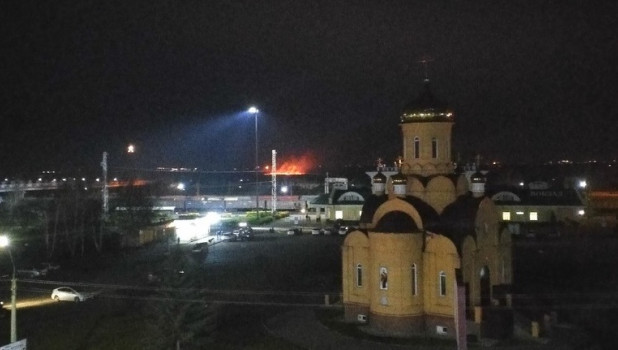 Пожар у Новоалтайска.