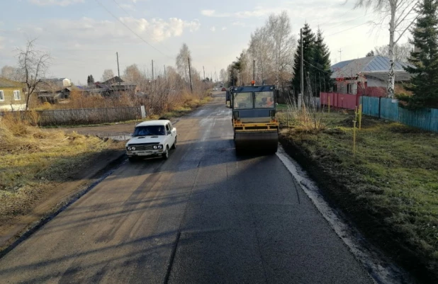 Ремонт дороги в Бийском районе.