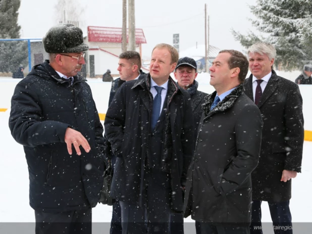 Дмитрий Медведев в селе Санниково.