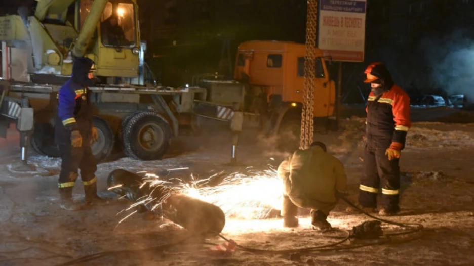 Коммунальная авария в Новосибирске.