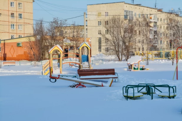 Детская площадка в Санниково, куда водили Дмитрия Медведева. 