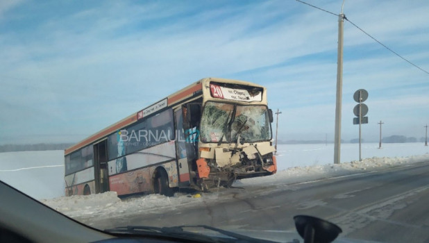 ДТП с автобусом в поселке Лесной.