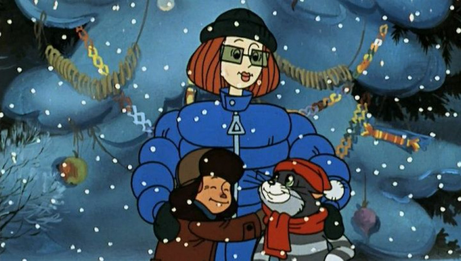 Кадр из мультфильма "Зима в Простоквашино".