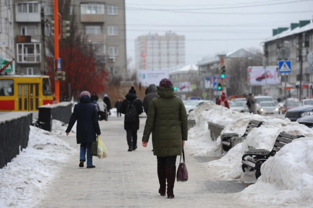 Дождь и слякоть в Барнауле. 6 декабря 2019 года.