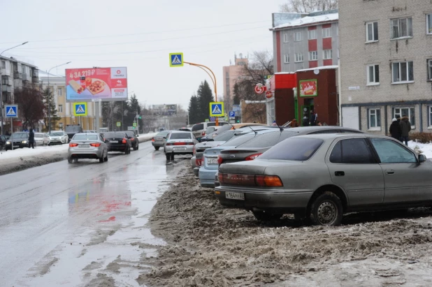 Дождь и слякоть в Барнауле. 6 декабря 2019 года.