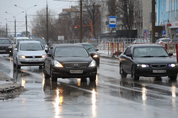 Дождь и слякоть в Барнауле. 6 декабря 2019 года.