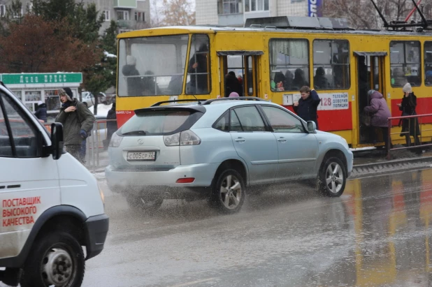 Дождь и слякоть в Барнауле. 6 декабря 2019 года.